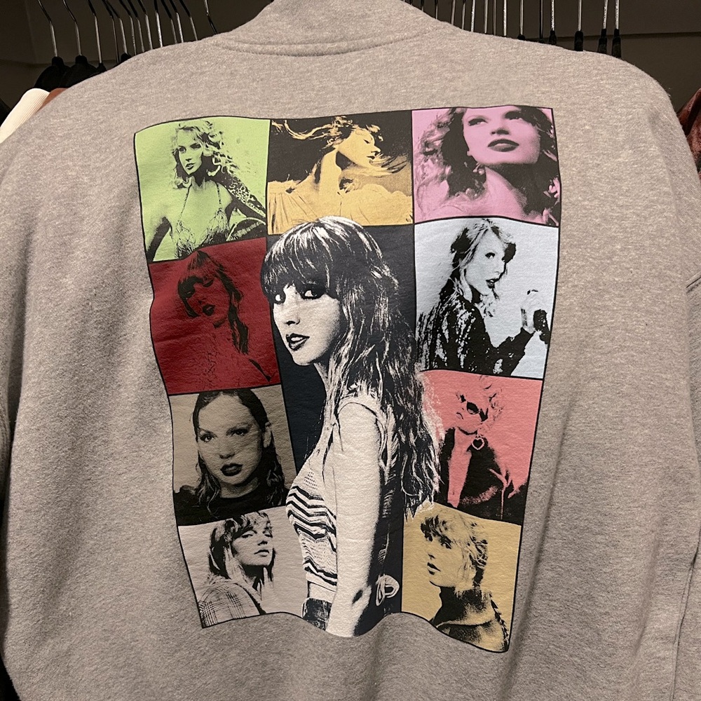 Taylor Swift Denver CO Eras tour zip sweatshirt gray